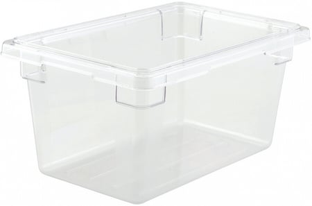 Winco PCSC-6C 6-Quart Clear Square Polycarbonate Food Storage Container NSF 